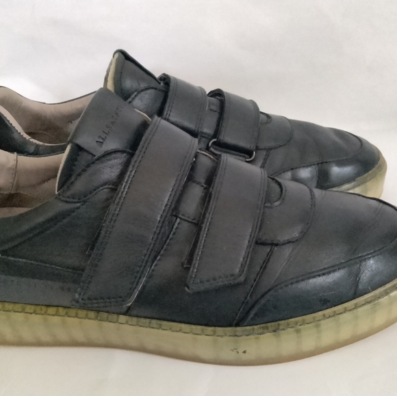 Allsaints Jonah Leather Double Strap Sneakers size 42 - Picture 5 of 15